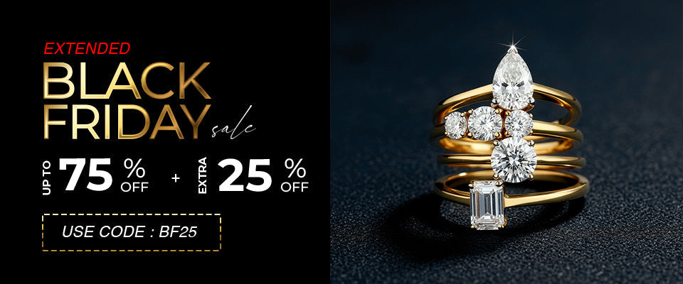 Solitaire Lab Grown Diamond Ring in 9K Gold