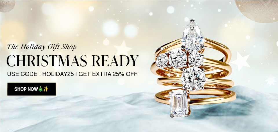 Solitaire Lab Grown Diamond Ring in 9K Gold