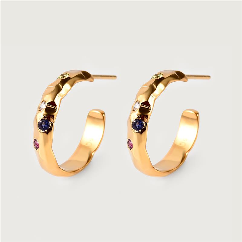 Candy Slim Band Ring + Candy J Hoop Earrings