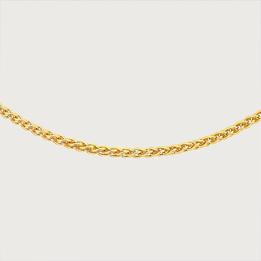 Mini Spiga 9K Gold Chain Necklace - 18