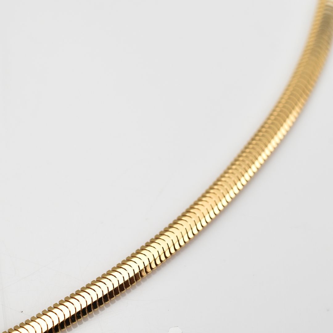 Serpentine Grace Necklace + Ouro Double Bar Bangle in 9K Gold