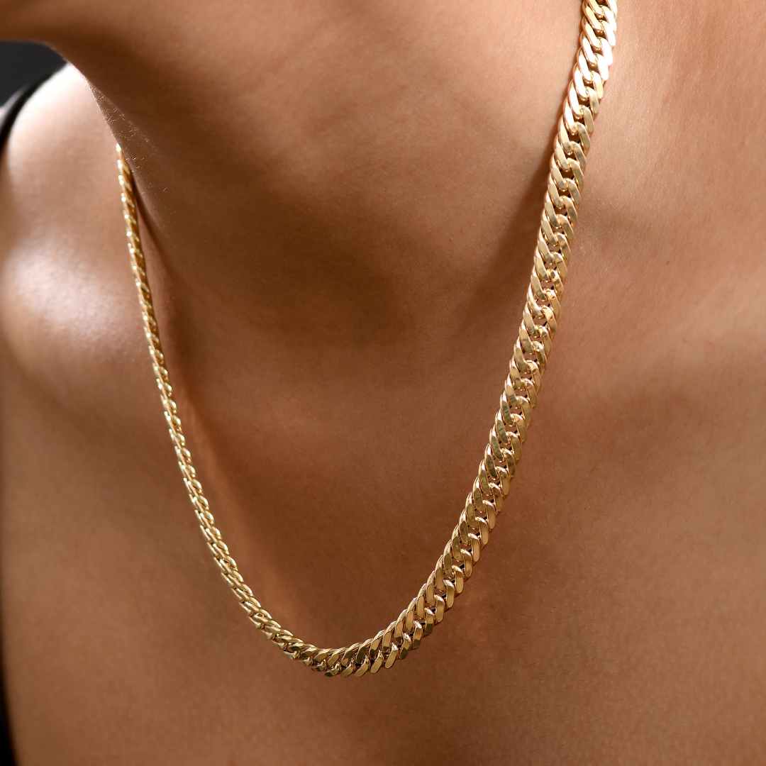 Gold Essential Bold Curb Chain Bracelet & Necklace