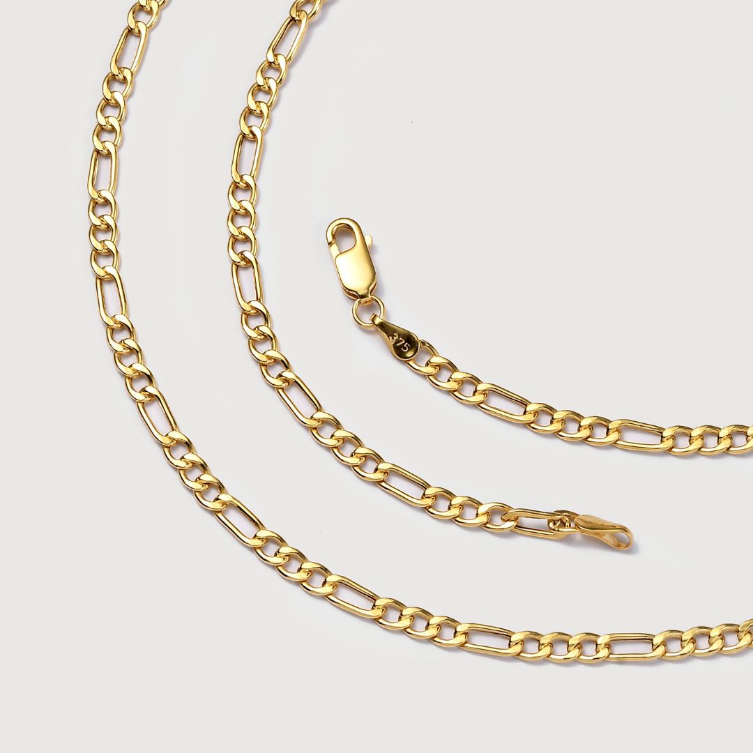 Gold Essential Figaro Gold Chain Necklace