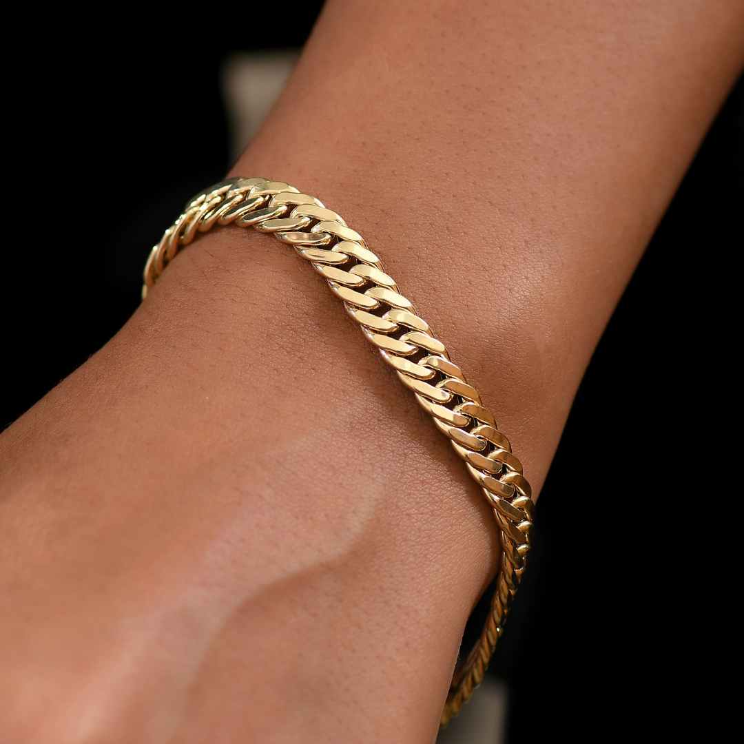 Gold Essential Bold Curb Chain Bracelet & Necklace