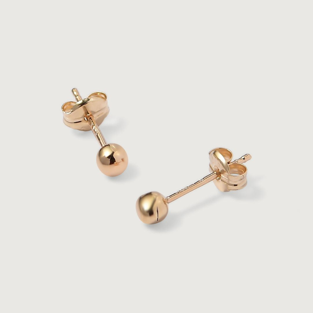 Figaro Gold Bracelet + Gold Ball Stud Earrings