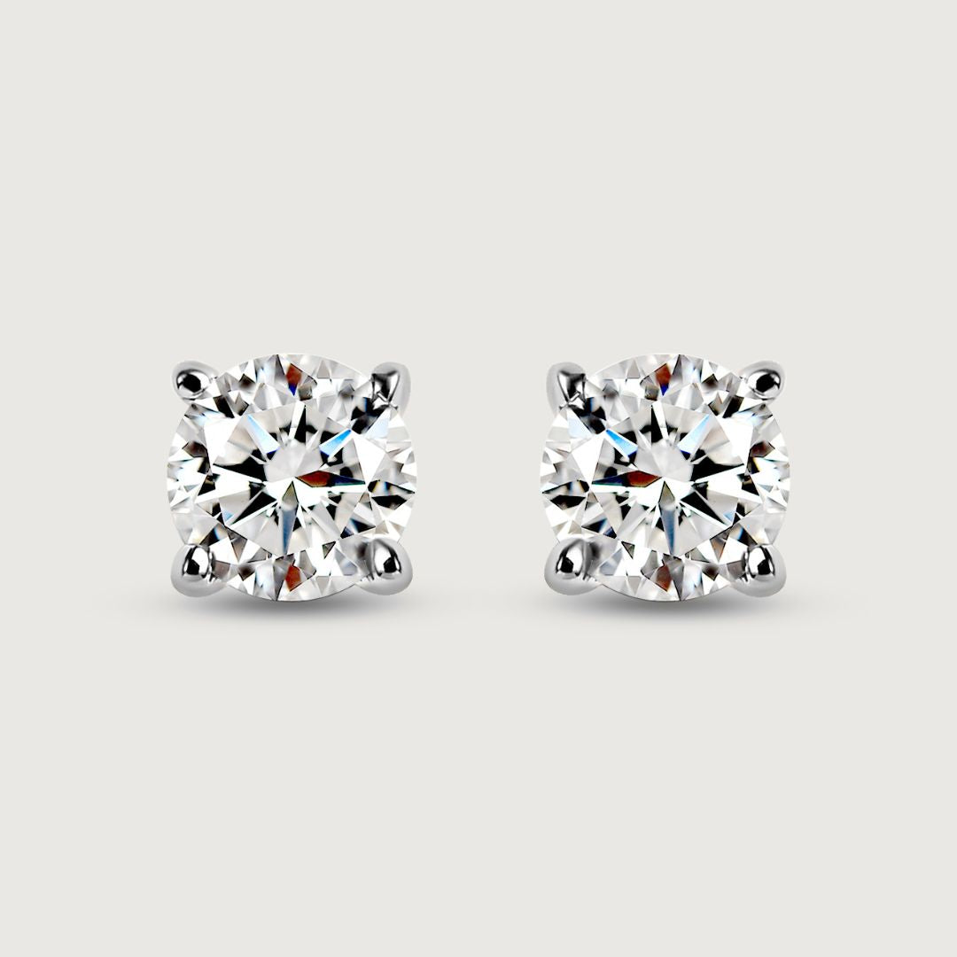 World's First Lab Grown Diamond Sleep Stud Earrings + Embrace Solitaire Lab Grown Diamond Pendant