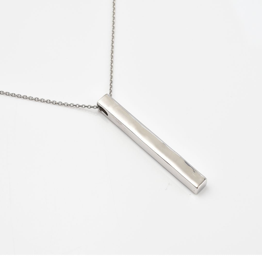 Silver Bar Pendant with Chain, 4244124