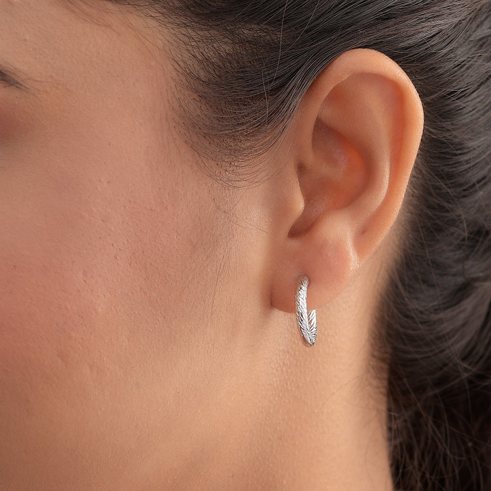 Ocean Mini Hoop Earrings + Ocean Link Ring