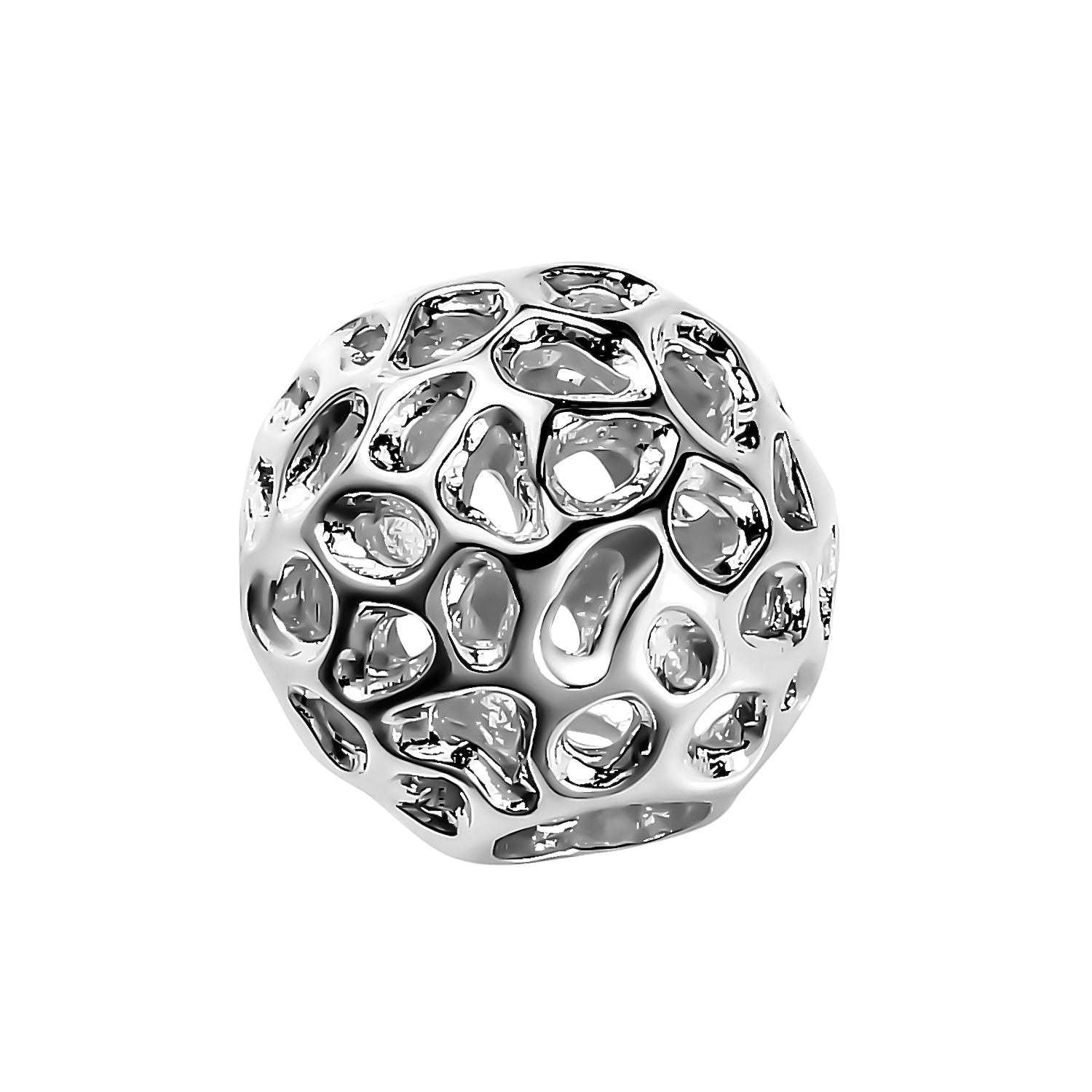 Lattice Pebble Globe Ring + Lattice Globe Pebble Charm