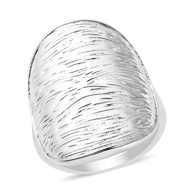 Ocean Curled Disc Ring
