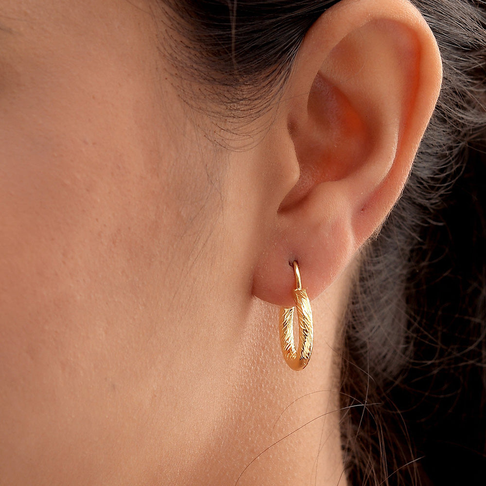 Ocean Mini Hoop Earrings + Ocean Link Ring