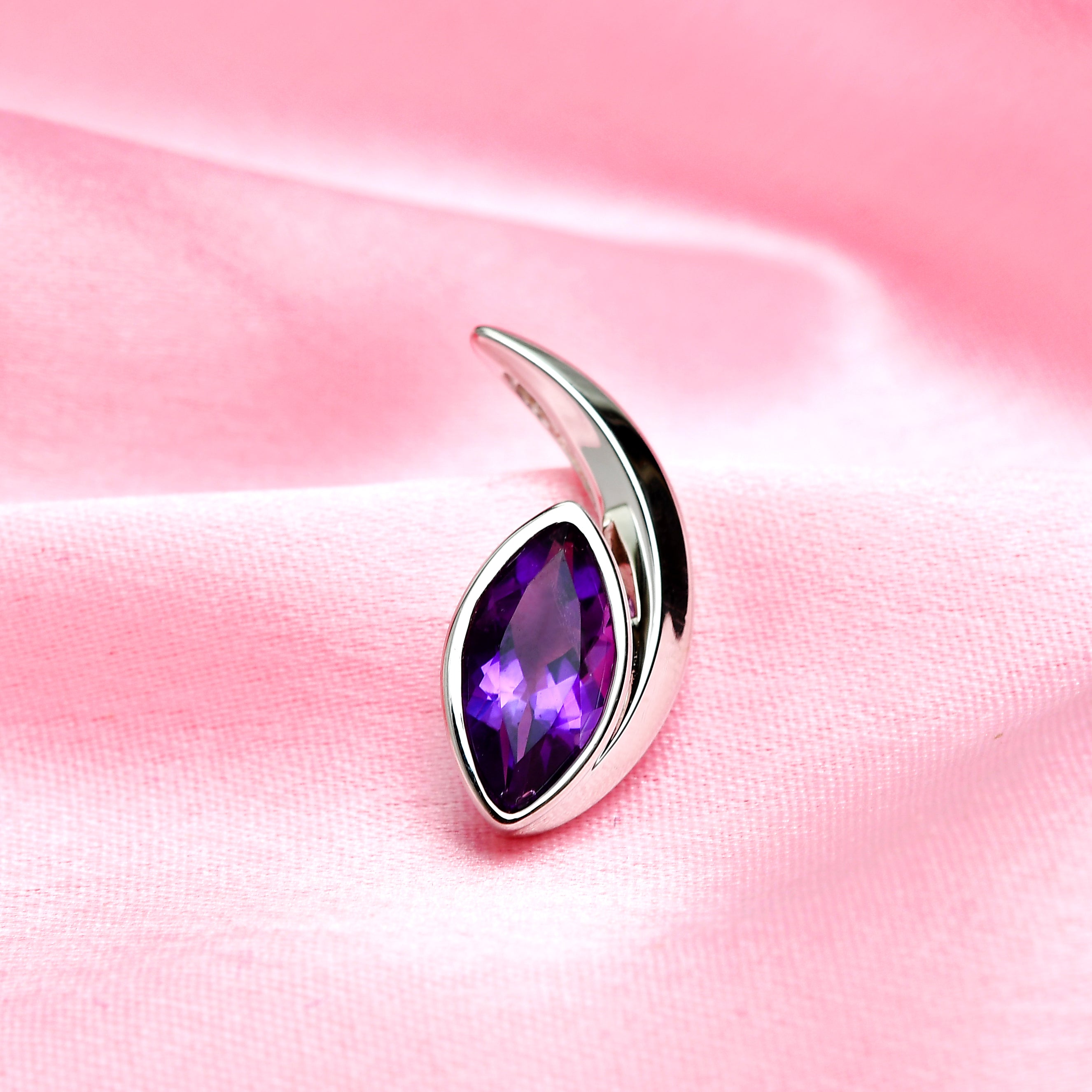 Surf Moon Ring + Surf Moon Earrings + Surf Moon Pendant with Amethyst