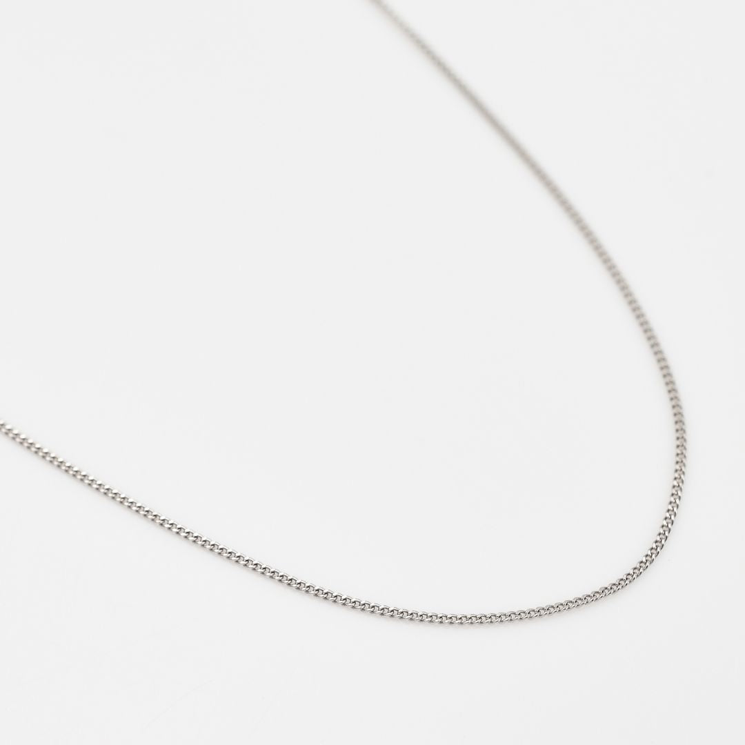 Creations Curb Link 9K White Gold Chain - White Gold / 16.00 - Rachel Galley