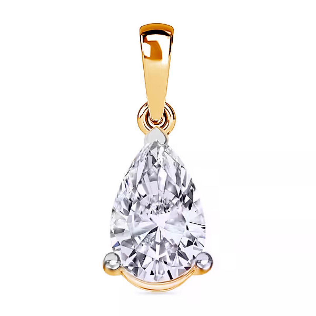 Versa Trinity Lab Grown Diamond Ring + 1 Ct. Lab Grown Diamond Pendant in 9K Gold