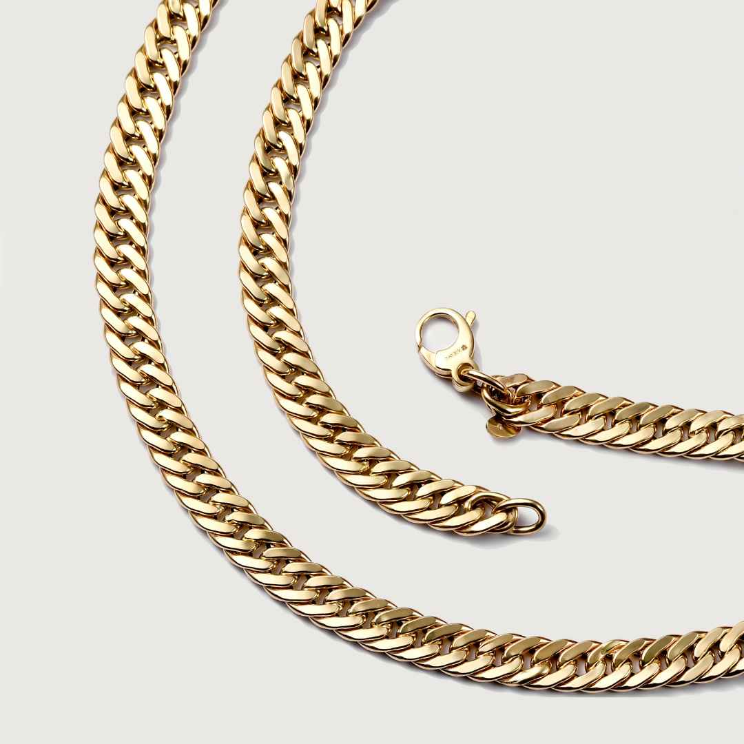 Gold Essential Bold Curb Chain Bracelet & Necklace