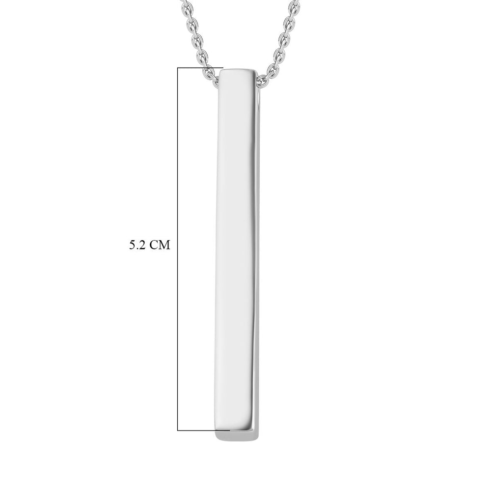 Silver Bar Pendant with Chain, 4244124