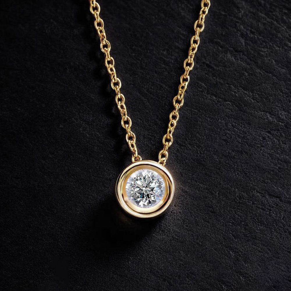 World's First Lab Grown Diamond Sleep Stud Earrings + Embrace Solitaire Lab Grown Diamond Pendant
