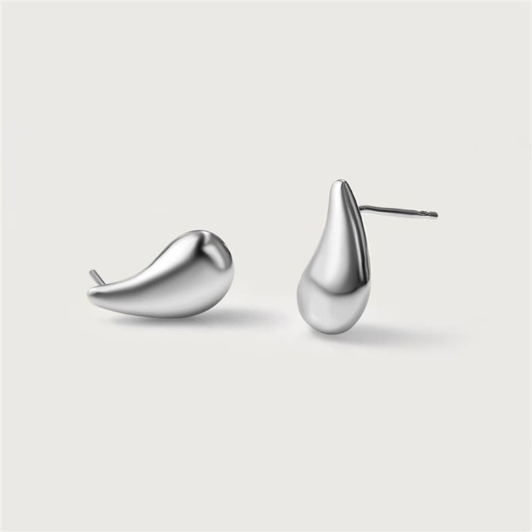 Molto Silver Teardrop Stud - Silver - Rachel Galley