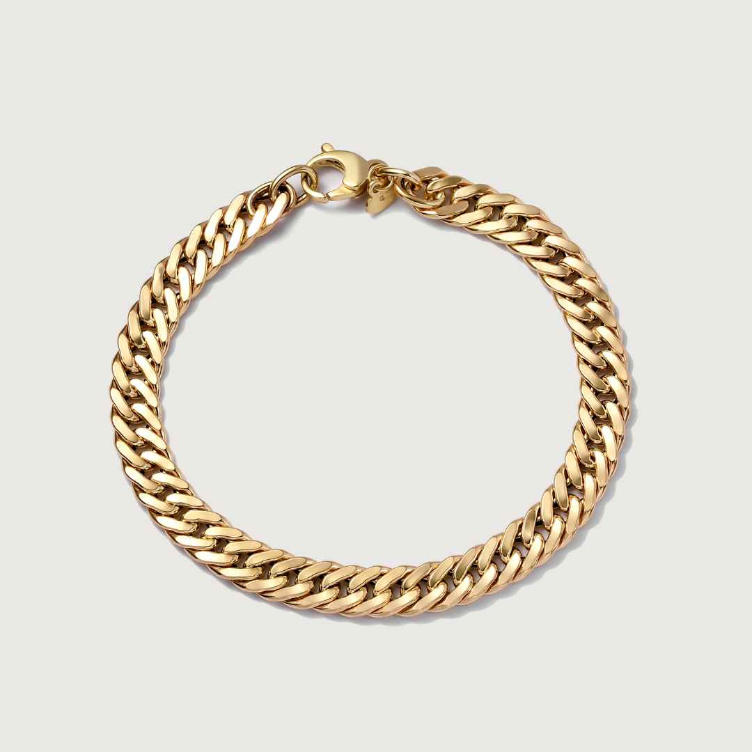 Gold Essential Bold Curb Chain Bracelet & Necklace