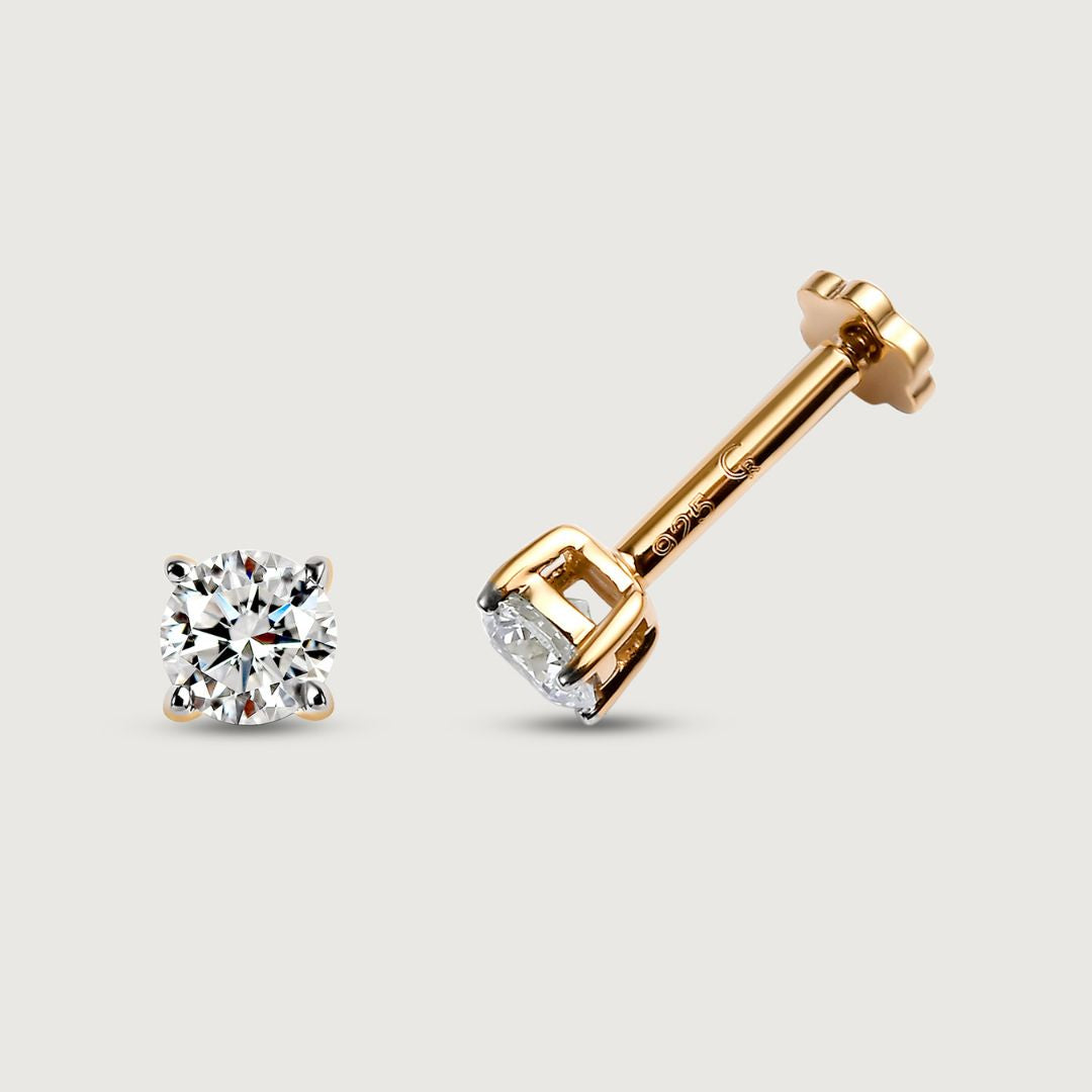 World's First Lab Grown Diamond Sleep Stud Earrings + Embrace Solitaire Lab Grown Diamond Pendant
