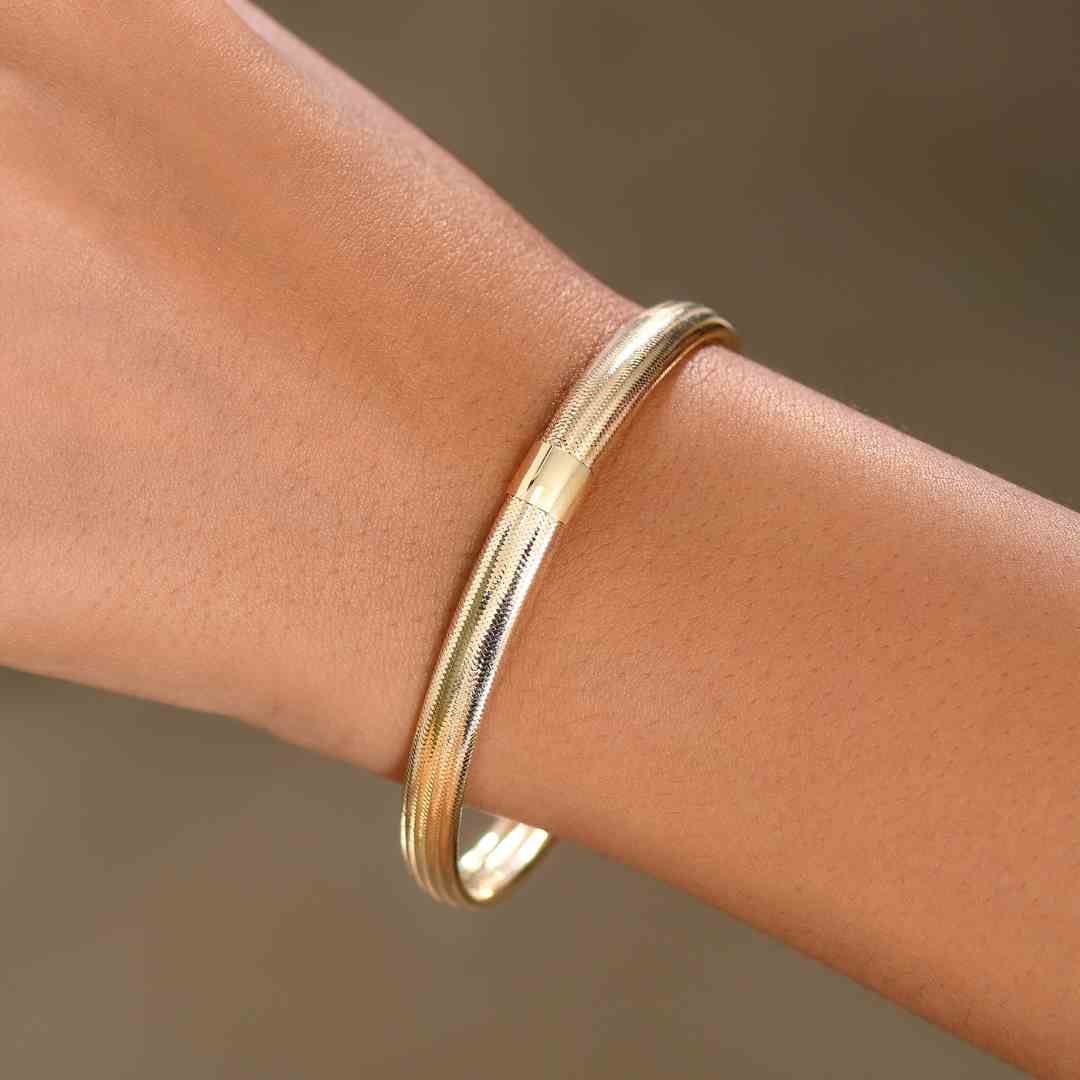 Horizon Mesh Bangle and Ring in 9K Gold