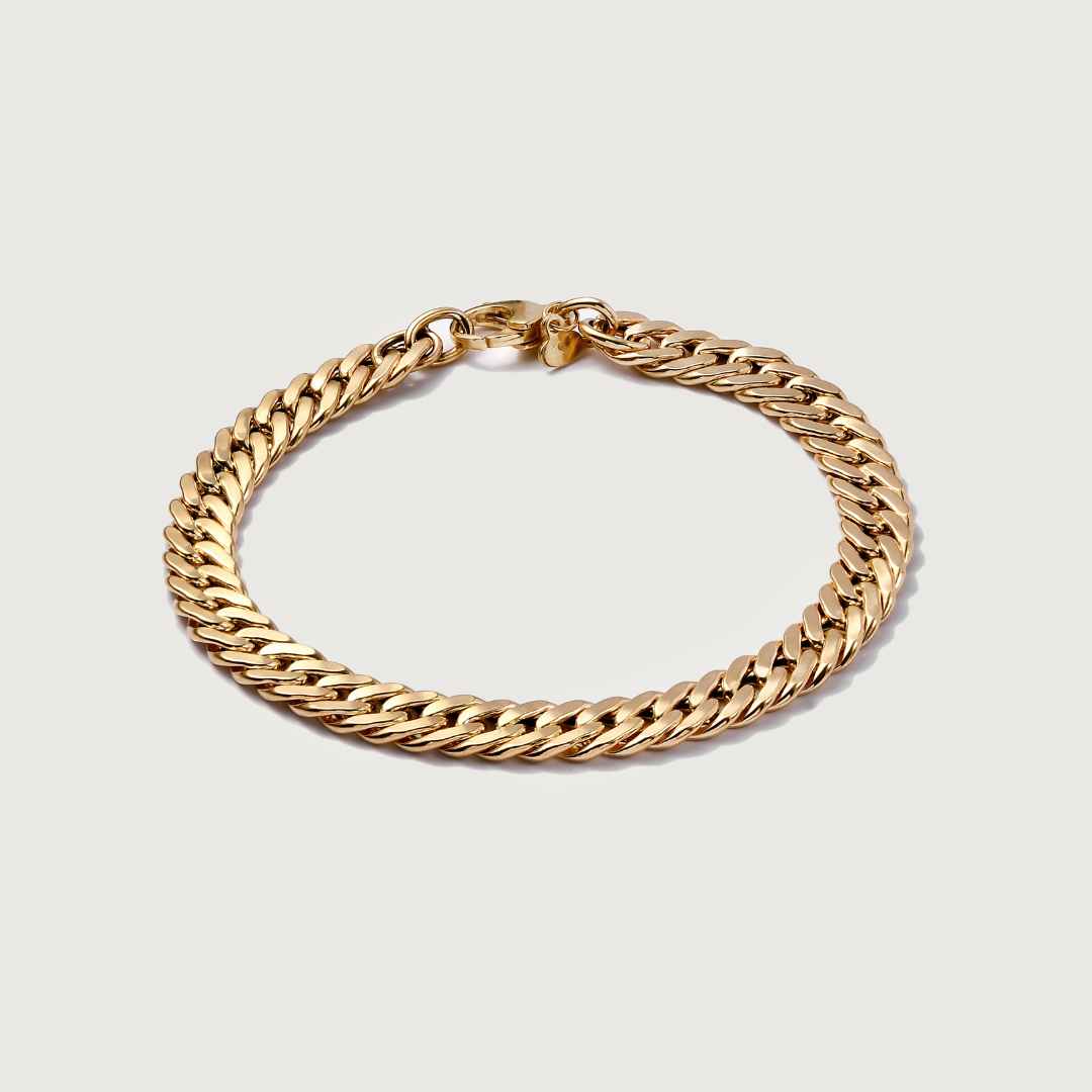 Gold Essential Bold Curb Chain Bracelet & Necklace