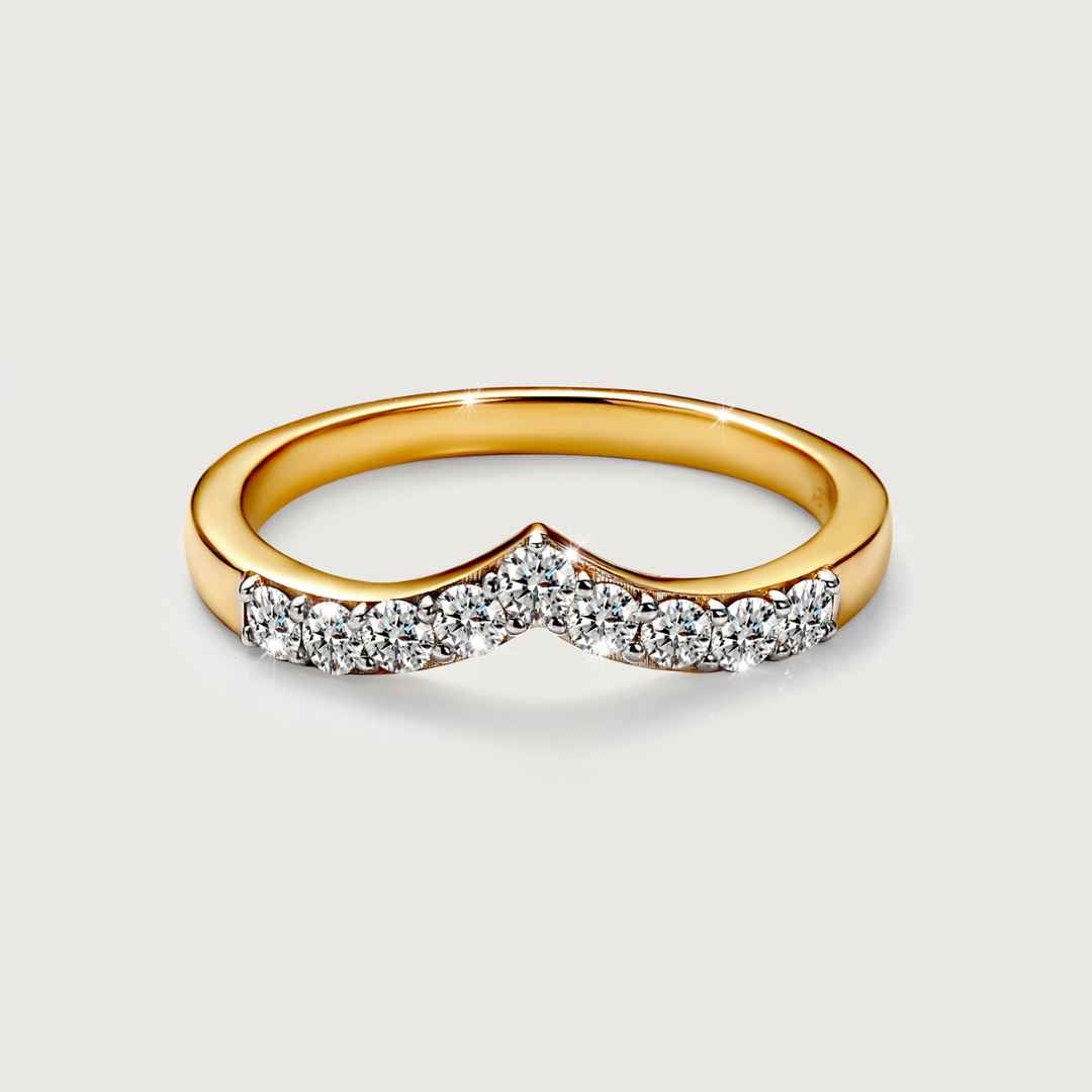 Lab Grown Diamond Diva Hoop Earrings + Stardust Lab Grown Wishbone Ring