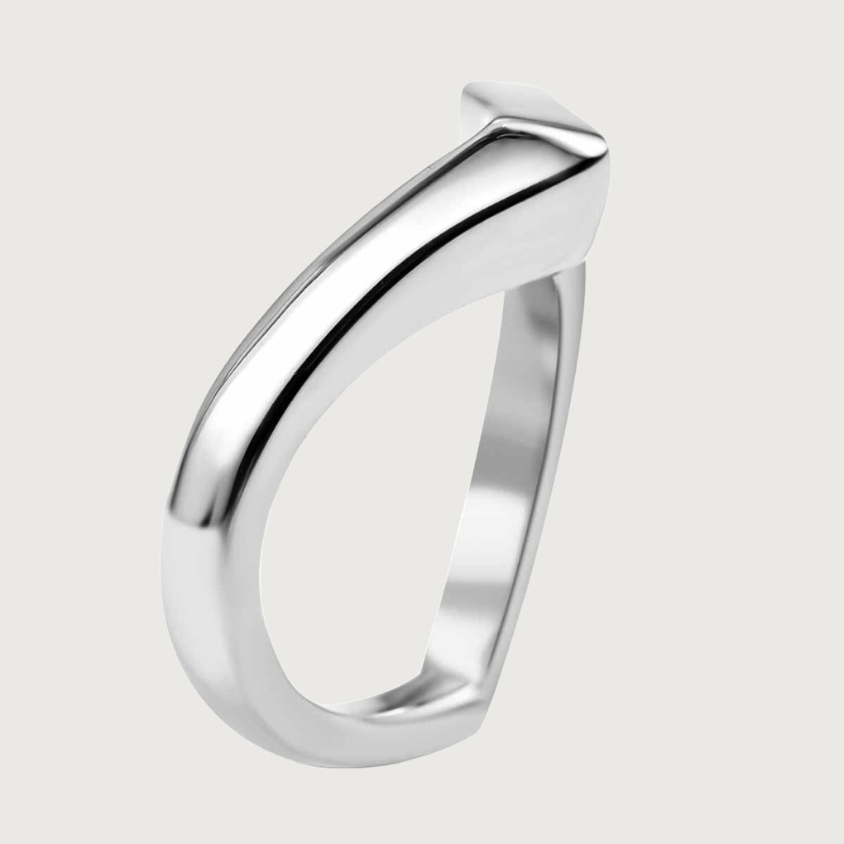 Venom Silver Plain Wishbone Ring RachelGalley