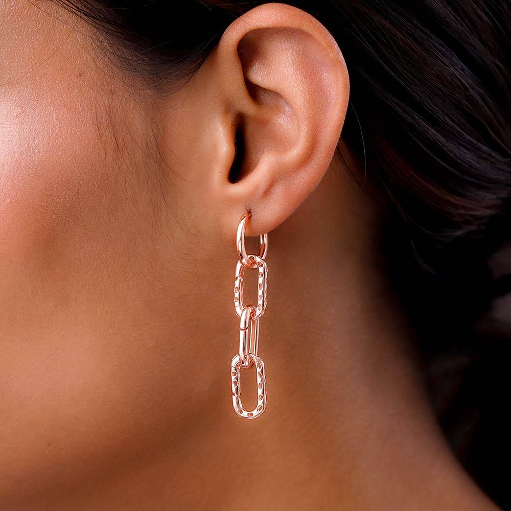 Allegro Link Drop Earrings + Allegro Big Link Ring