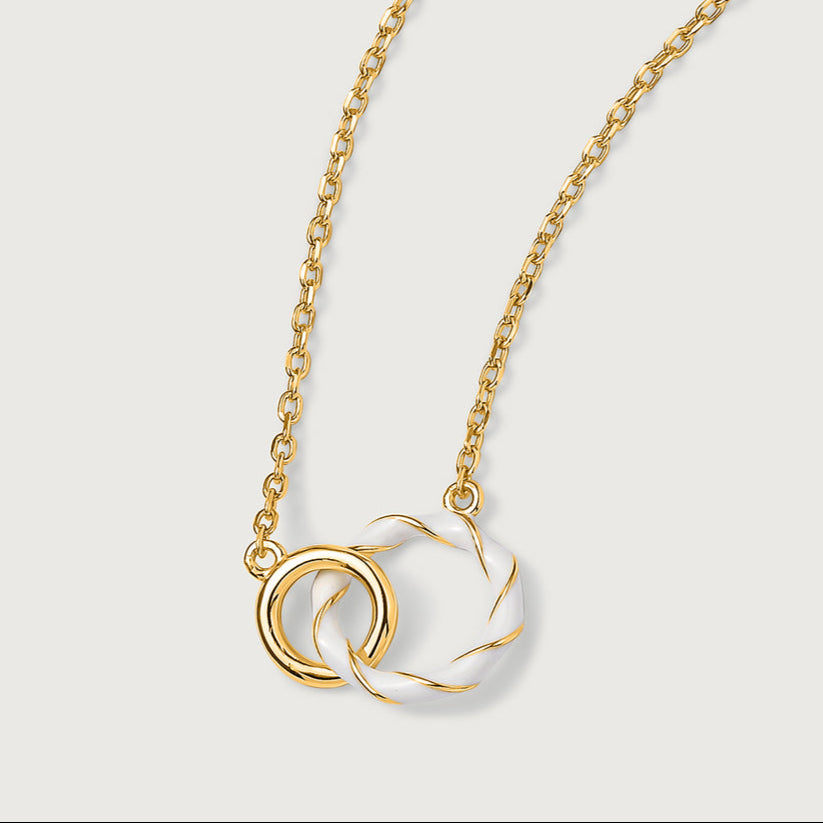 Taffy Enamel Knot Necklace