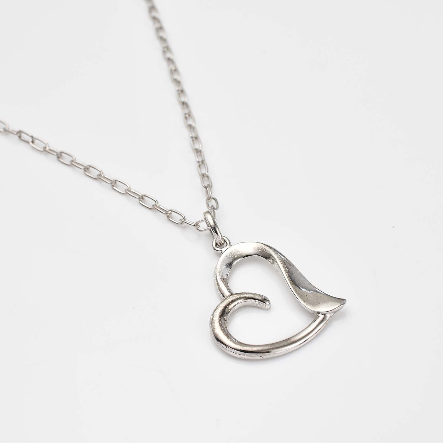 Amore Heart Wave Pendant Free Chain