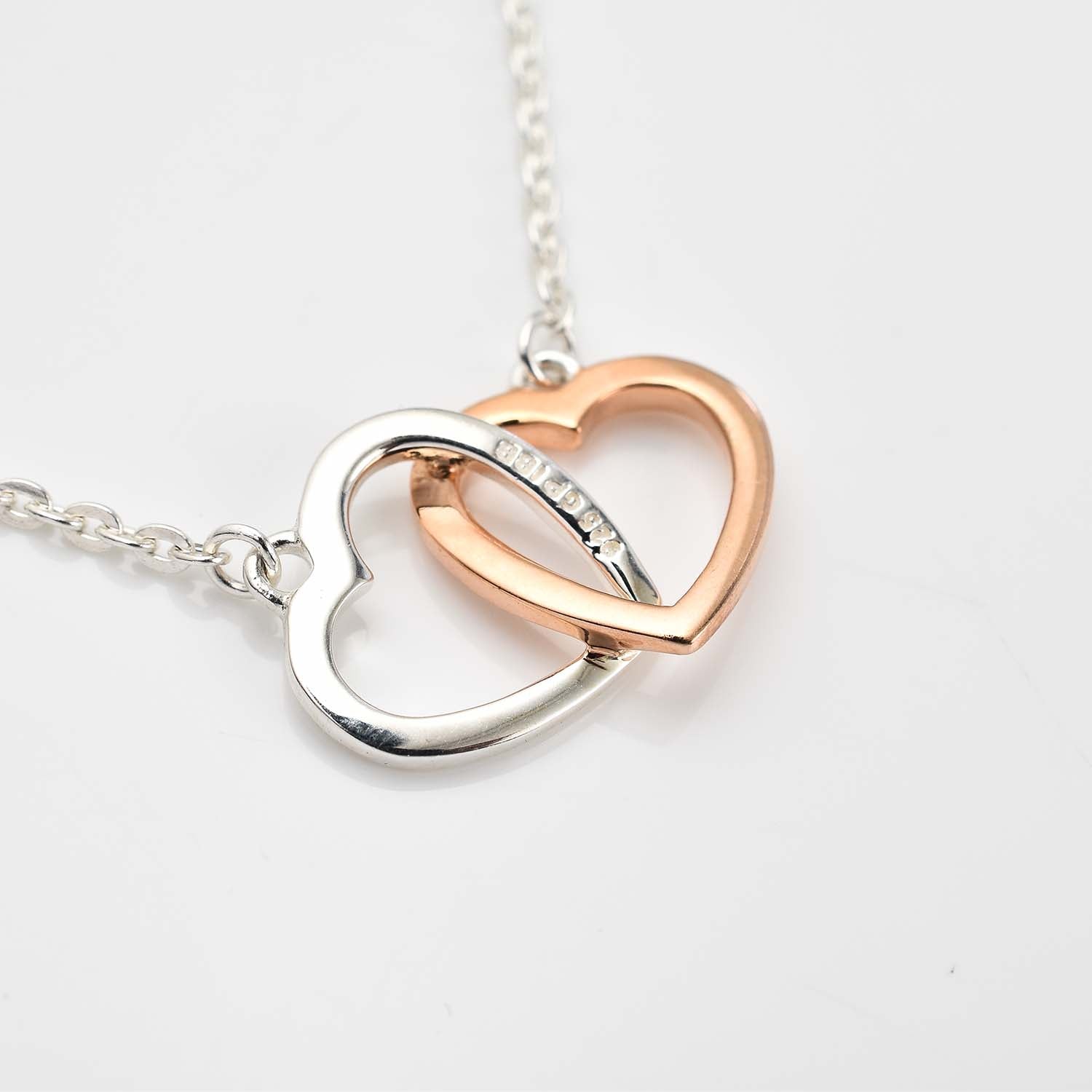 Linked Heart Dual Necklace + Interlocking Hearts Bracelet