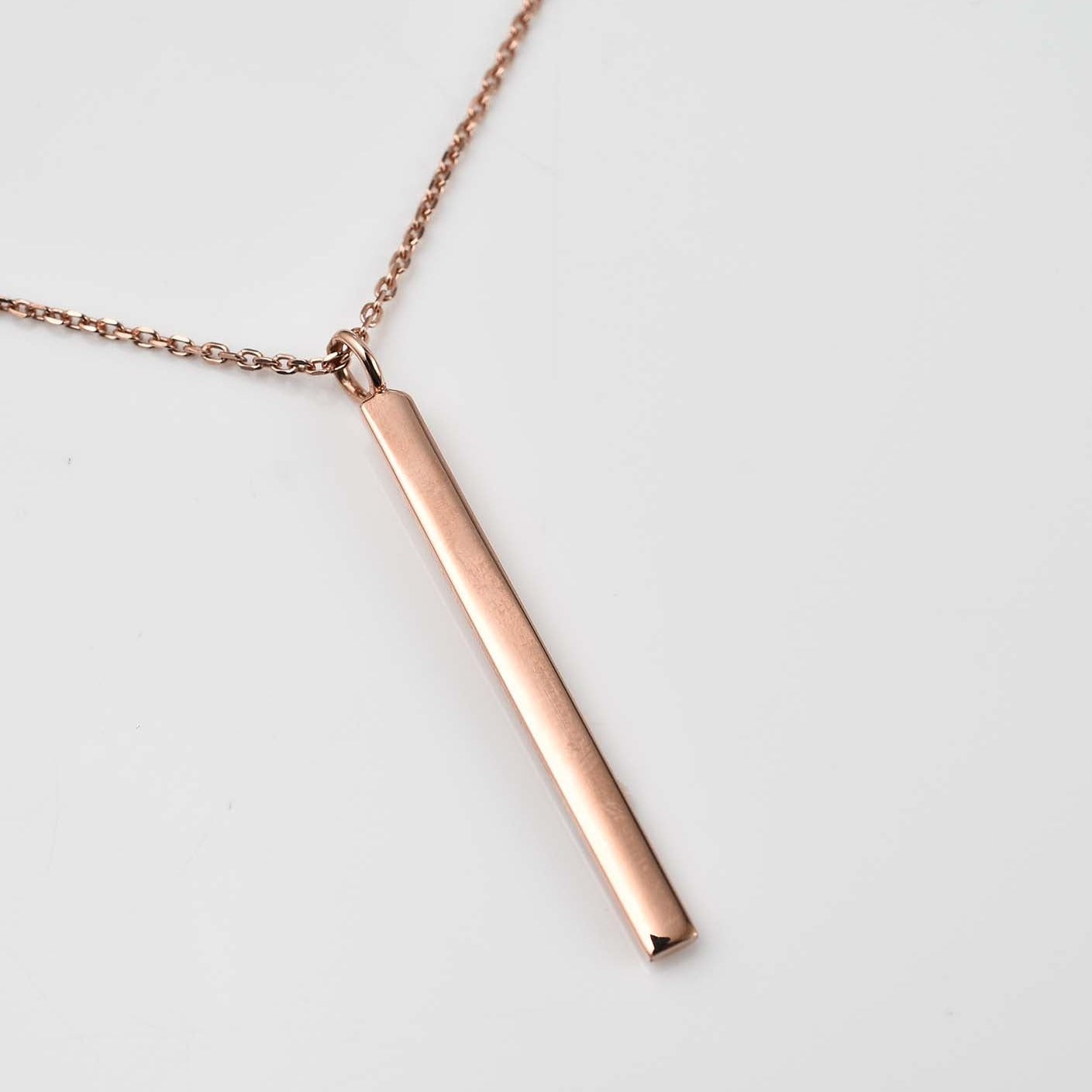 Engravable Gold Plated Bar Necklace,7676209