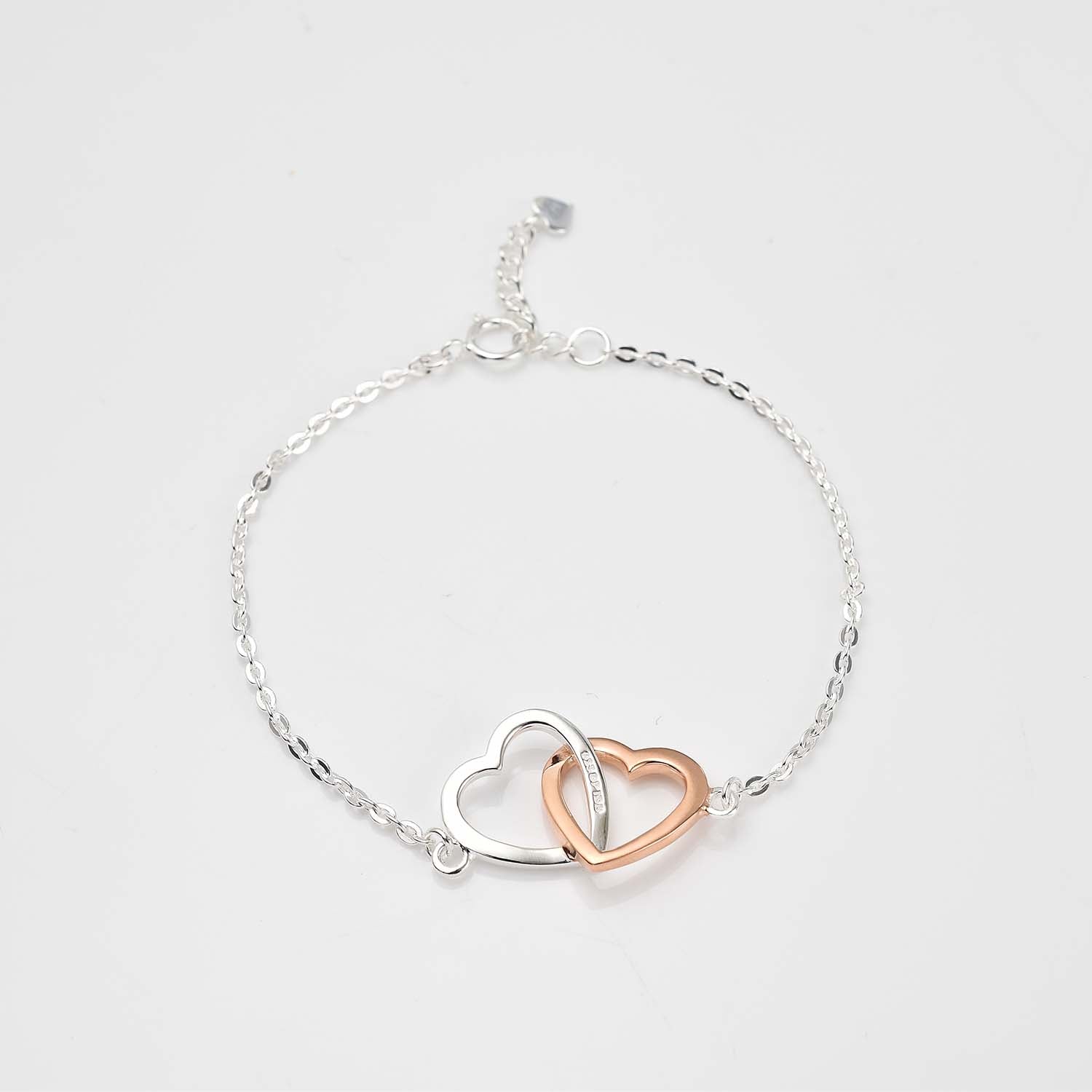 Linked Heart Dual Necklace + Interlocking Hearts Bracelet