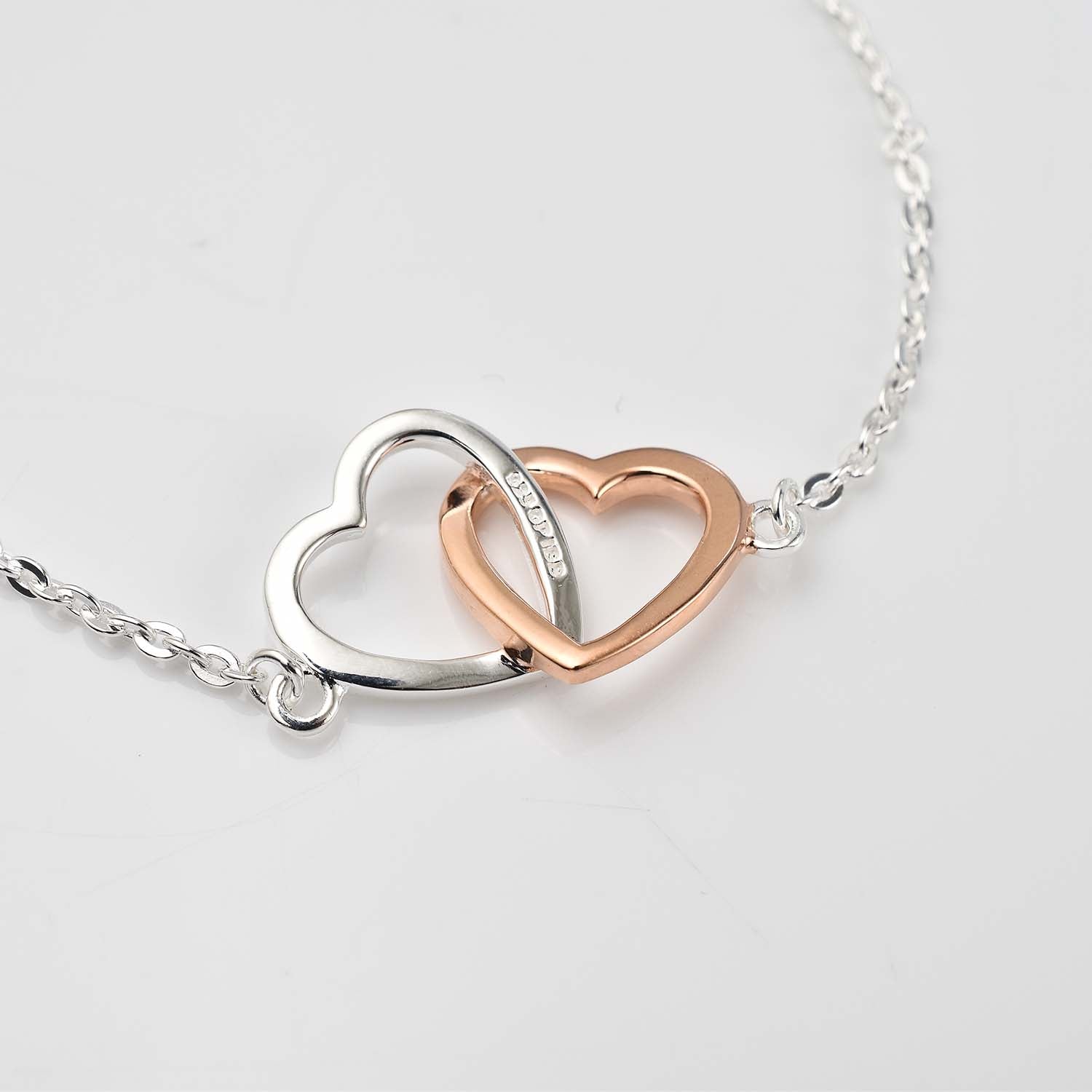 Linked Heart Dual Necklace + Interlocking Hearts Bracelet