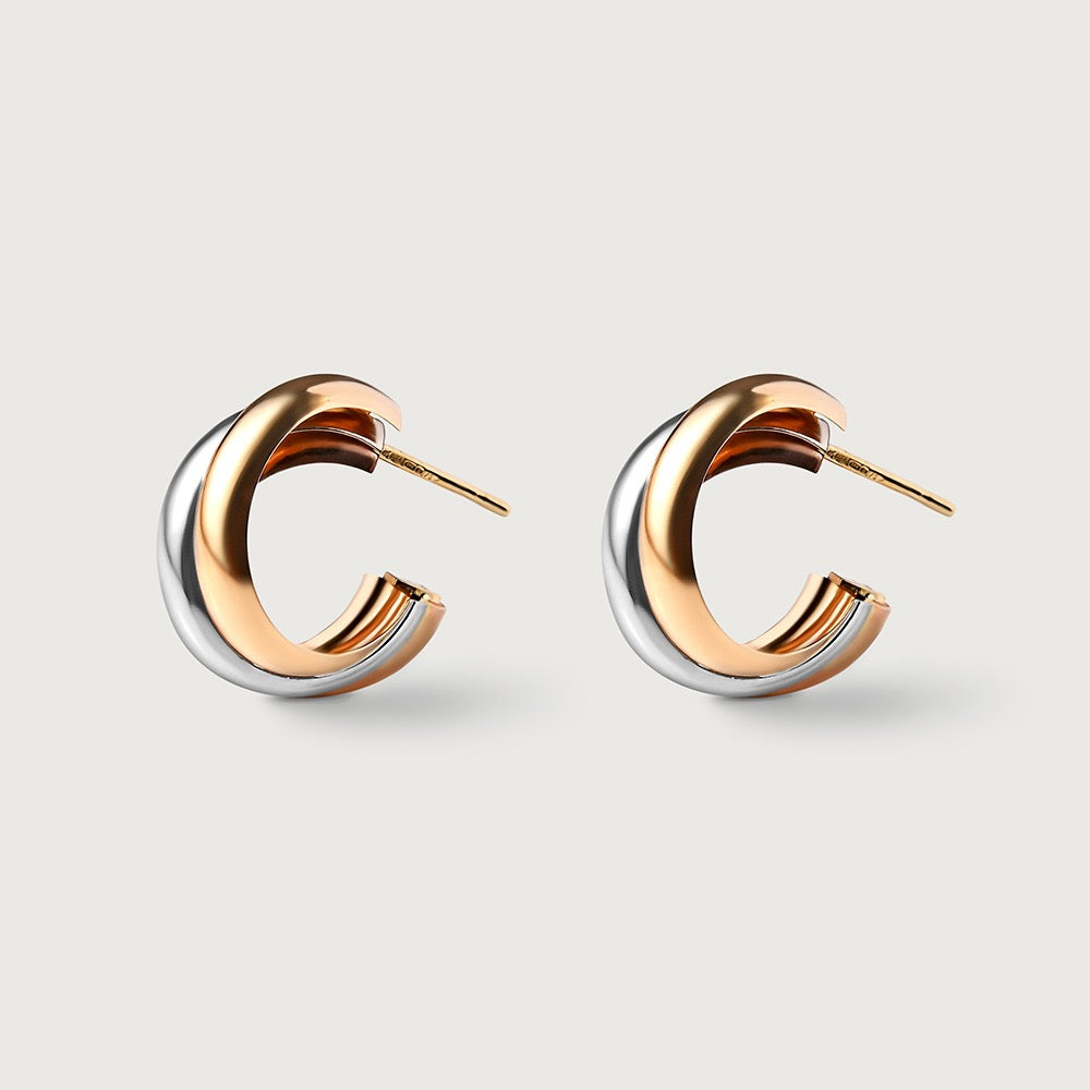 Chunky Entwine 9K Gold Hoop Earrings Collection