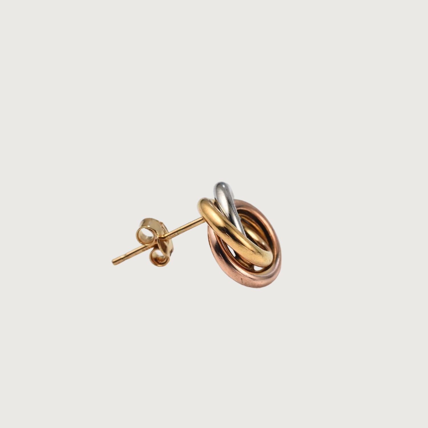 Lucky Rings Triple 9K Gold Knot Earrings – RachelGalley