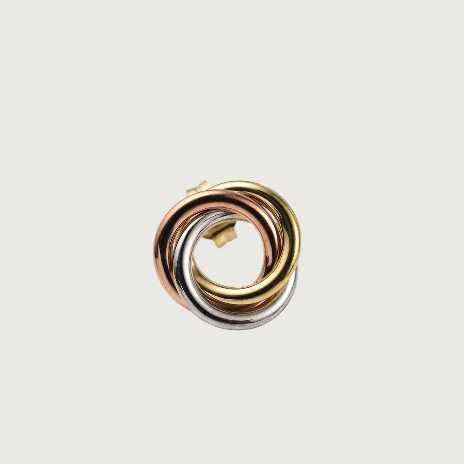 Lucky Rings Triple 18K Gold Knot Earrings – RachelGalley
