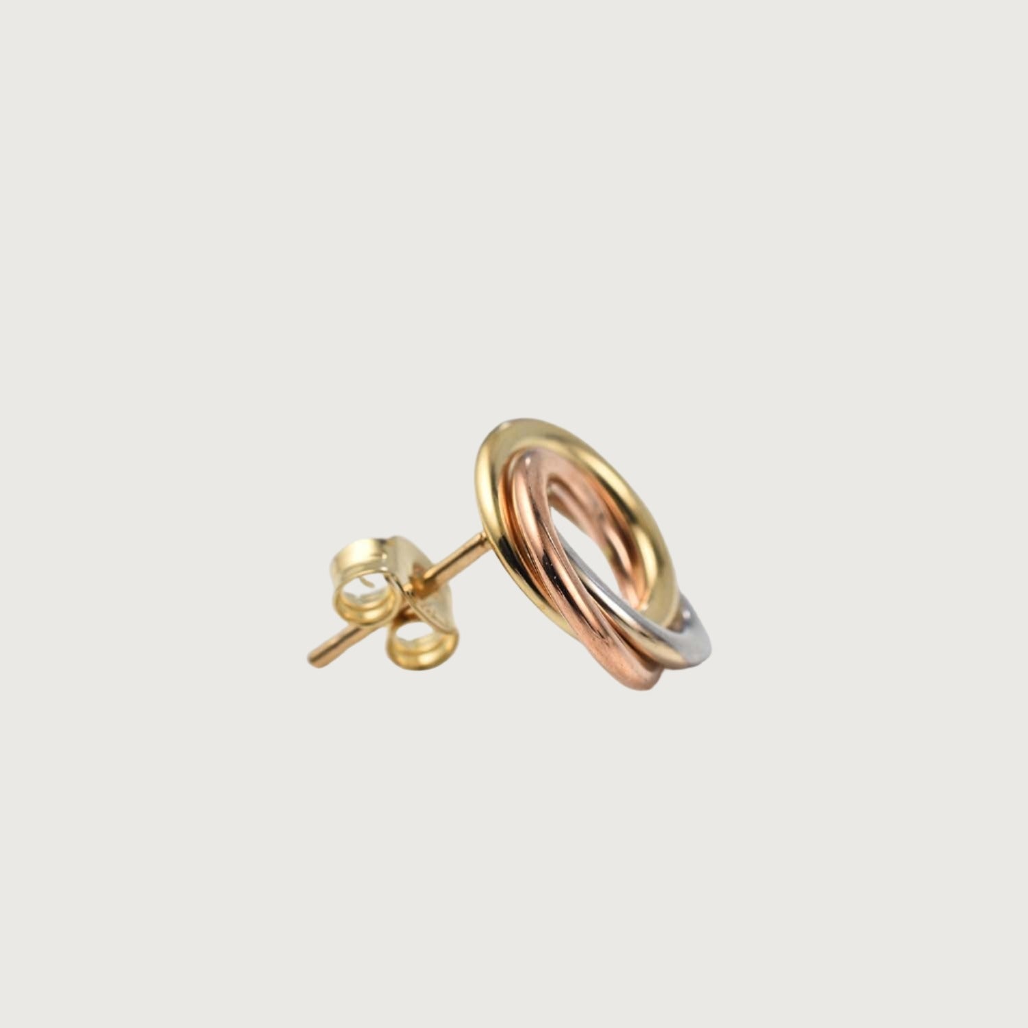 Lucky Rings Triple 18K Gold Knot Earrings – RachelGalley