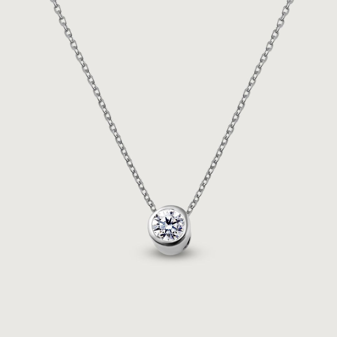 World's First Lab Grown Diamond Sleep Stud Earrings + Embrace Solitaire Lab Grown Diamond Pendant