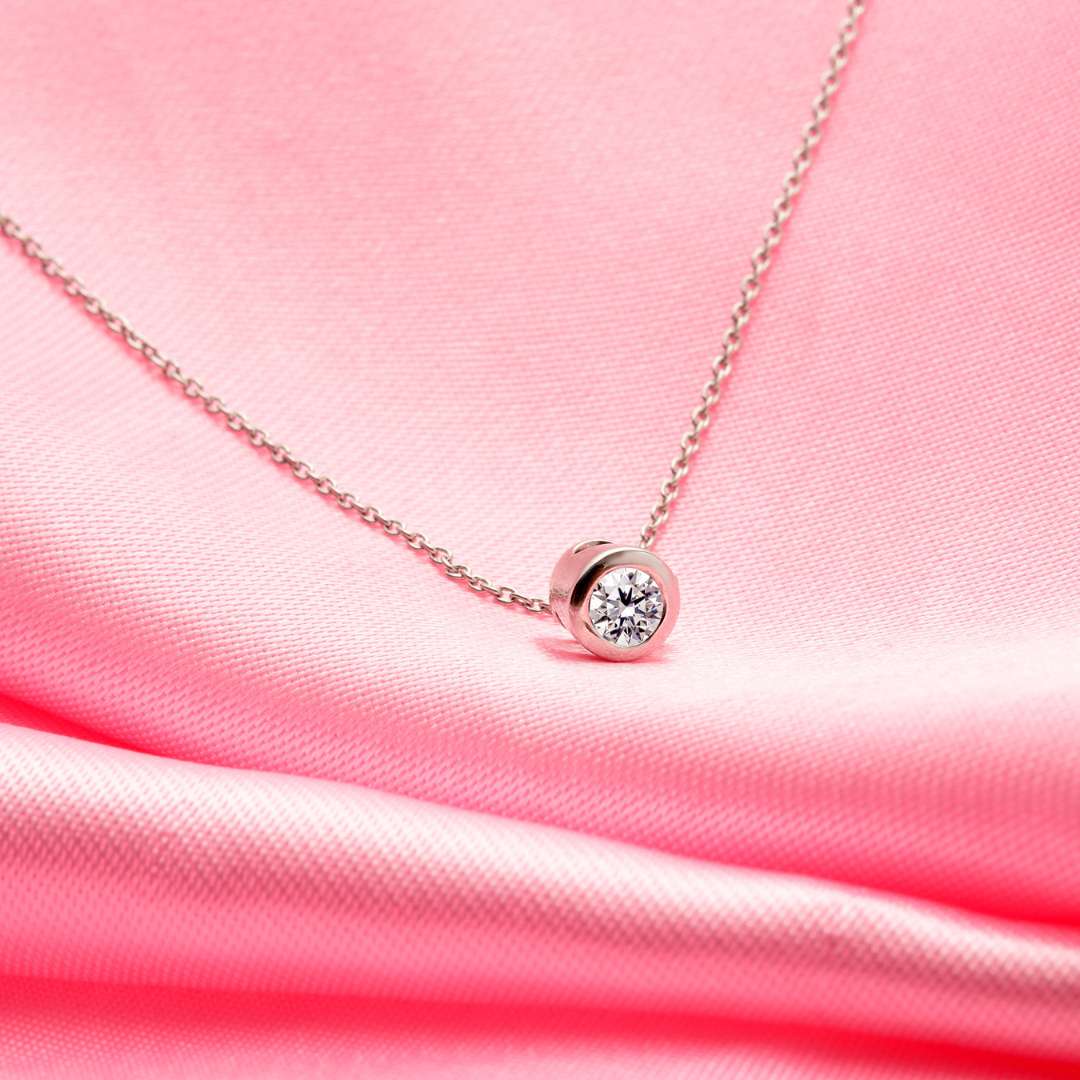 World's First Lab Grown Diamond Sleep Stud Earrings + Embrace Solitaire Lab Grown Diamond Pendant