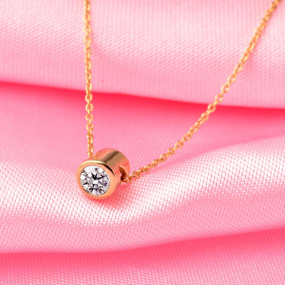 World's First Lab Grown Diamond Sleep Stud Earrings + Embrace Solitaire Lab Grown Diamond Pendant