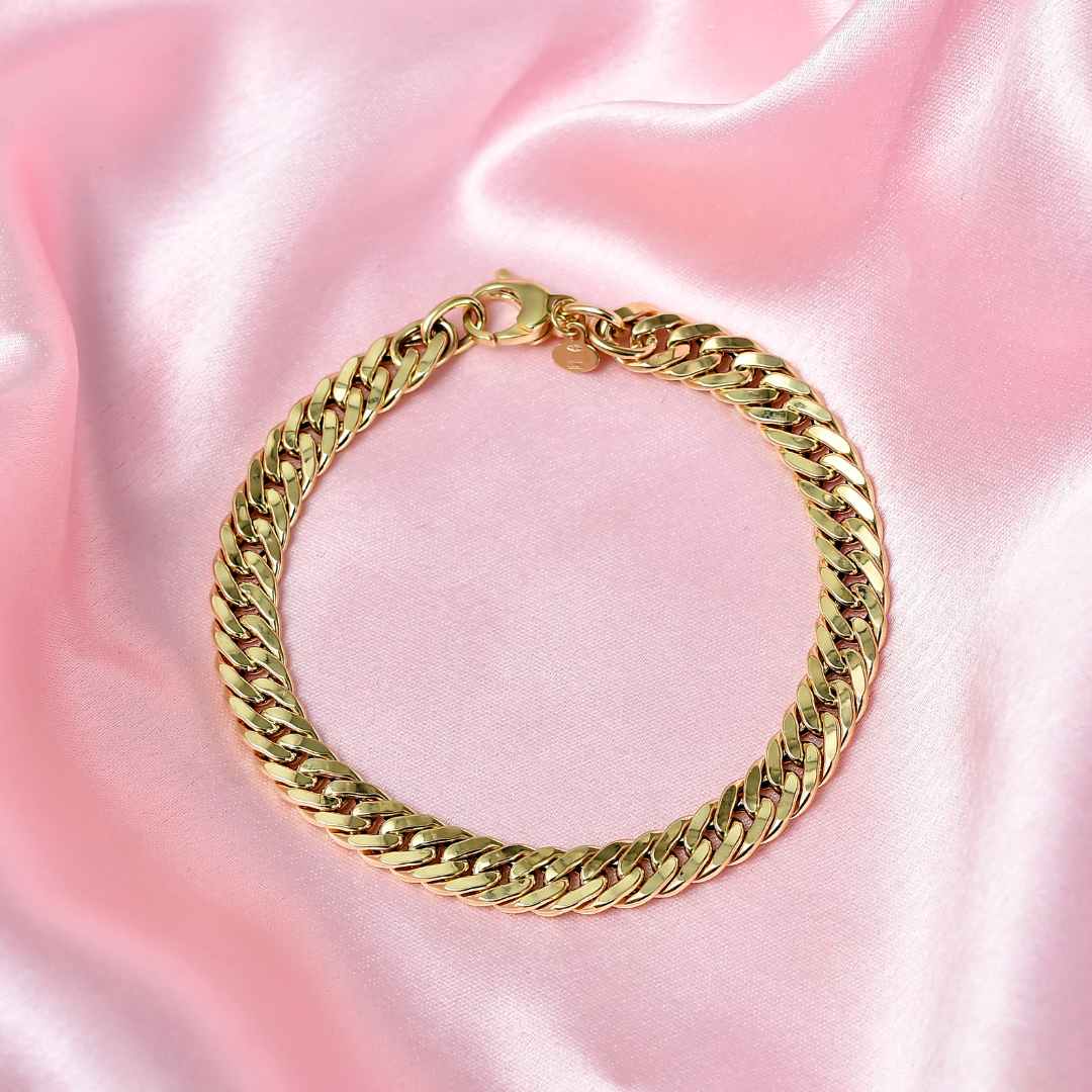 Gold Essential Bold Curb Chain Bracelet & Necklace