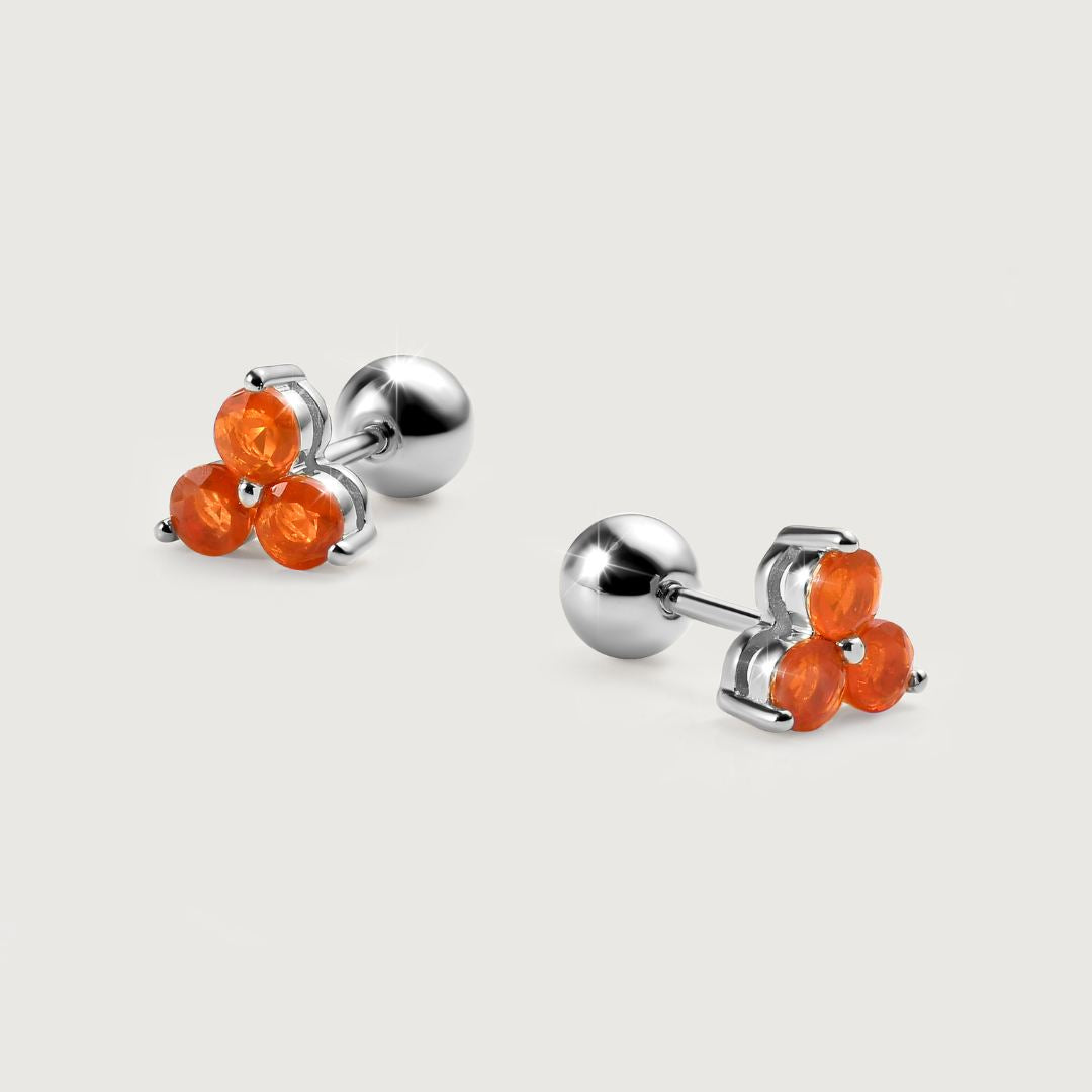 Trinity Birthstone Sleep Stud Earrings – RachelGalley