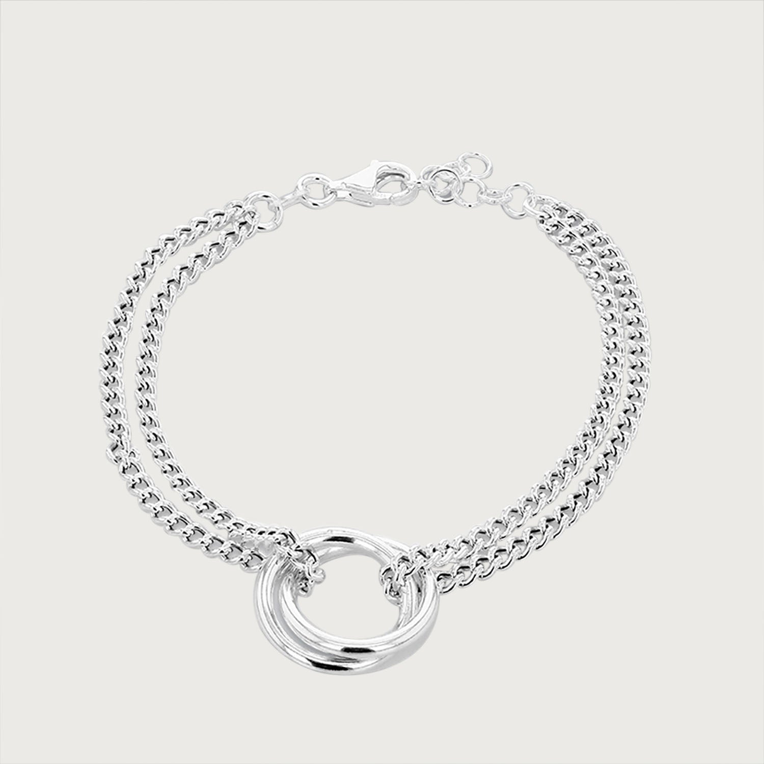 Molto Dual Wave Chain Necklace + Molto Wave Dual Chain Bracelet + Ball Drop Earrings