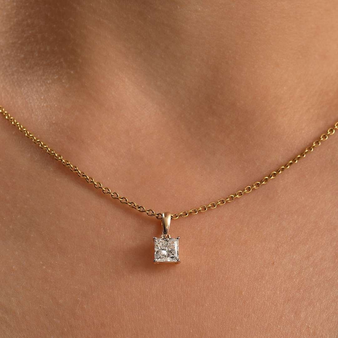 Versa Trinity Lab Grown Diamond Ring + 1 Ct. Lab Grown Diamond Pendant in 9K Gold