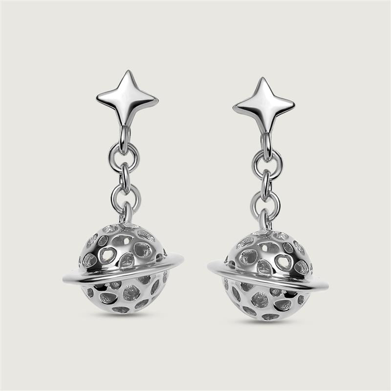 Lattice Pebble and Celestial Drop Earrings