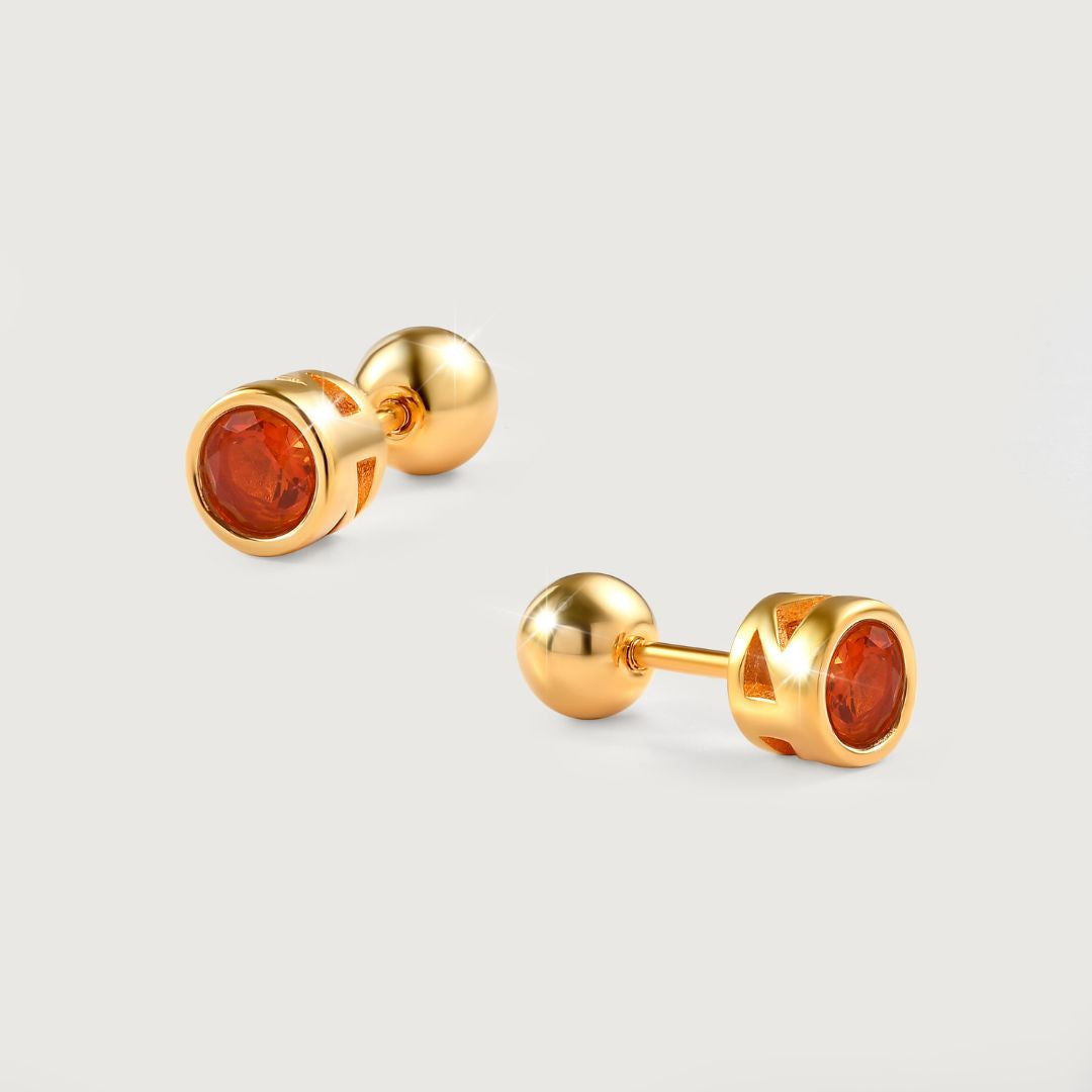 Birthstone Solitaire Sleep Earrings