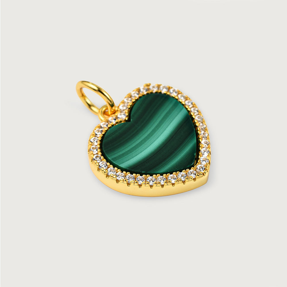Modern Love Malachite Heart Pendant