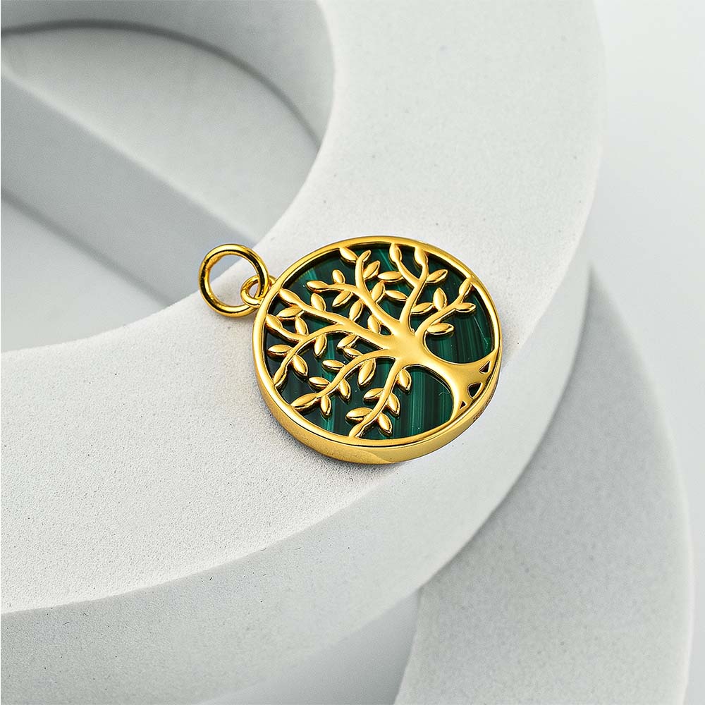 Tree of Life Malachite Pendant,7773002